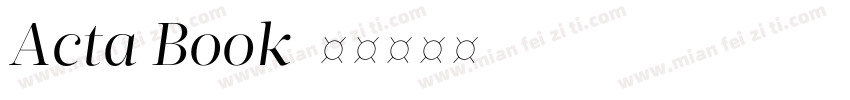 Acta Book字体转换